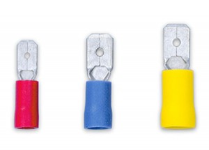 Кабельні наконечники 'тато' з ізоляцією, 100 шт. для надійних електроз'єднань.