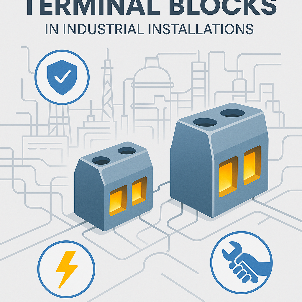 alt_text: Надійні силові клеми ONKA для промисловості: якість, легкість монтажу, корозійна стійкість.