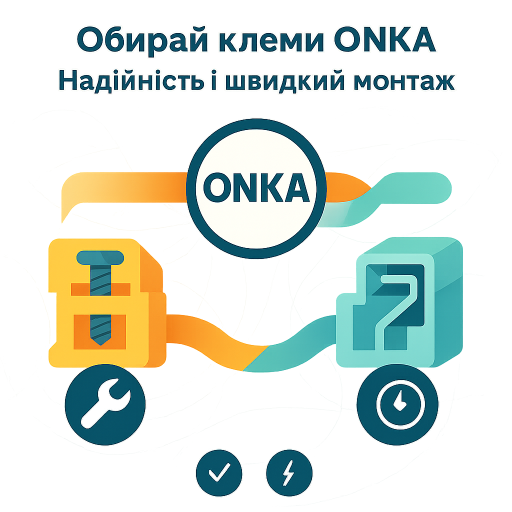 alt_text: Реалістичне зображення винтових та пружинних клем з характеристиками, підкреслюючими надійність.