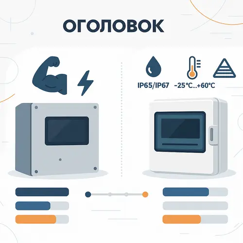 { "alt_text": "Пластикові чи металеві розподільчі щити для електричних систем." }